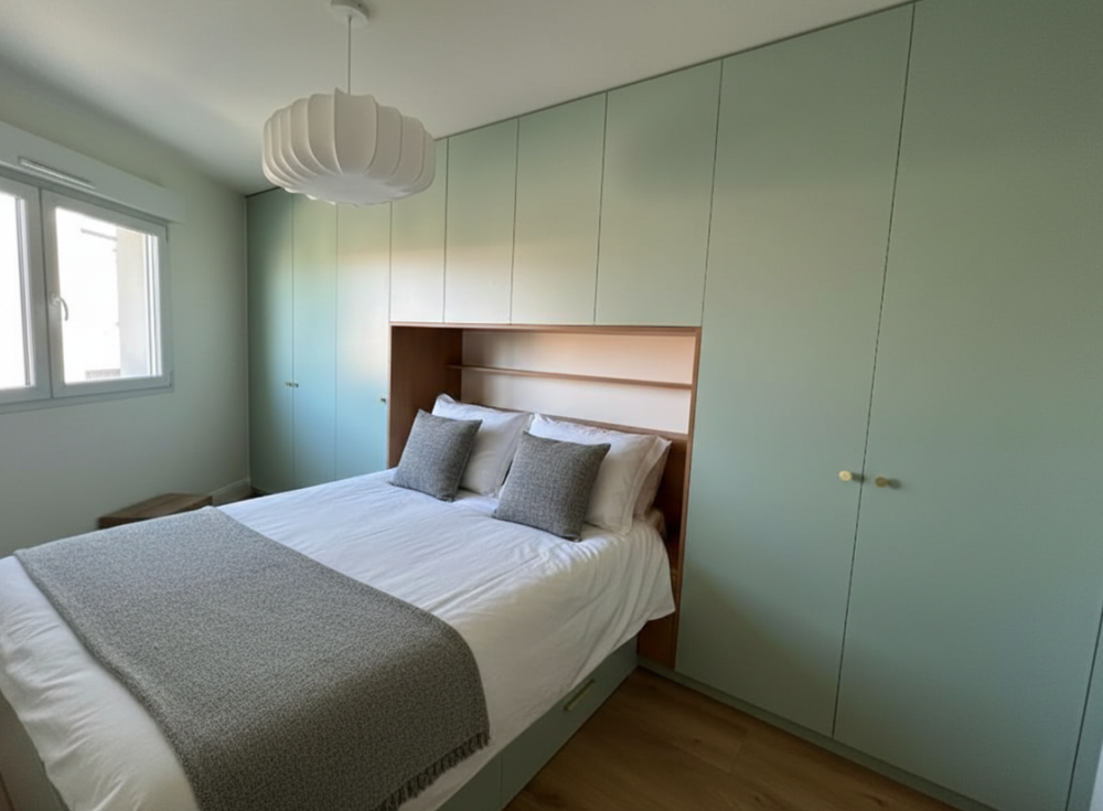 dressing et tête de lit intégrée